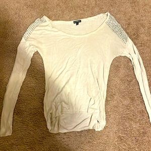 Sequin shoulder sweater